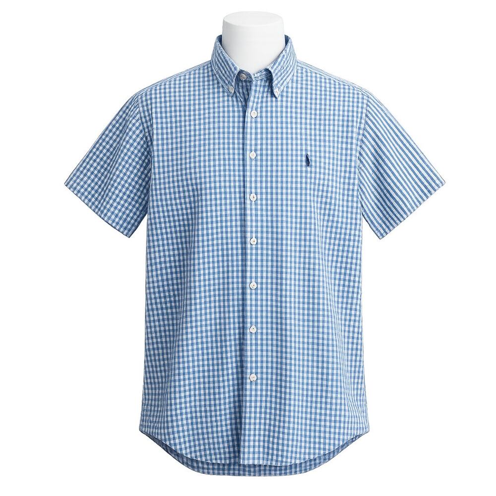 Polo Ralph Lauren Yarmouth Gingham Button Down Shirt - Blue/White - Size 16.5